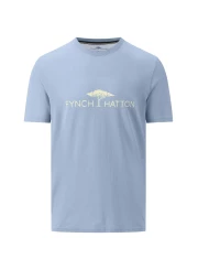 Чоловіча футболка синя FYNCH-HATTON з бавовни