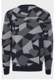 Чоловічий светр синій CASUAL FRIDAY з бавовни фото 4