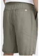 Чоловічі шорти зелені SOLID з льону та віскози фото 6